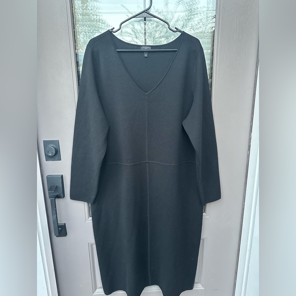 Talbots Black  Merino Wool Knit Sweater Dress | 3X